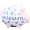 KCG Piggy Bank Wellness Day Ceramic Money Box with Rubber