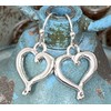 Little Silver Heart Dangle Earrings Love Romance. Jewelry Earrings for