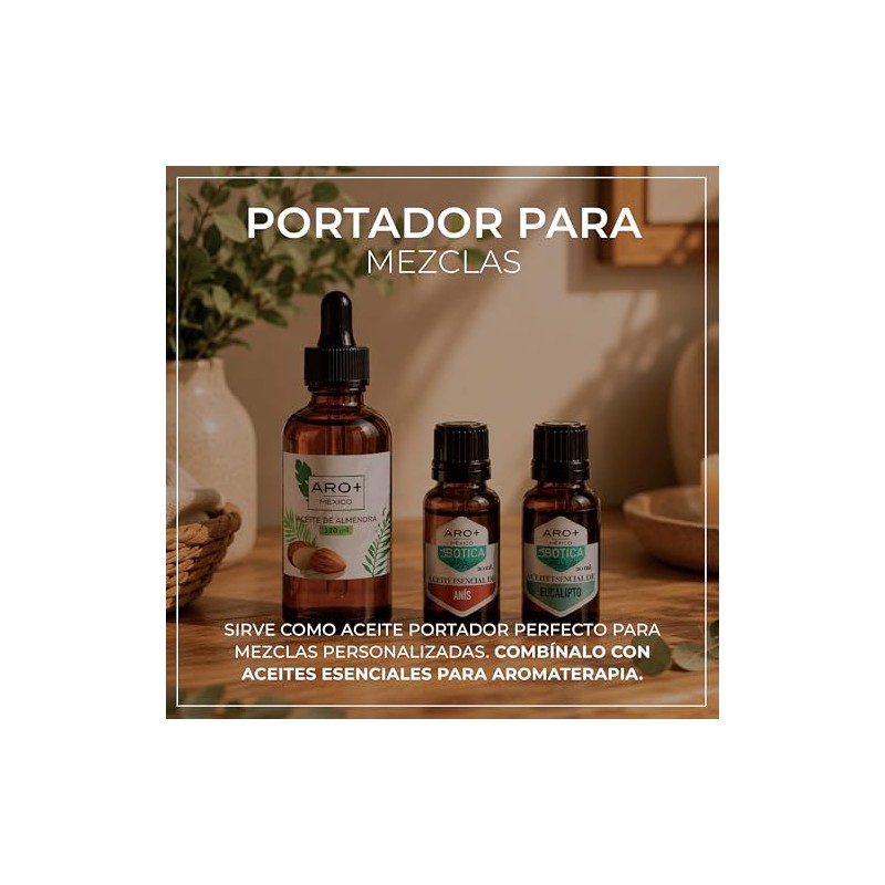 ARO MXICO Aceite de Almendras Dulces 100 Puro 120ml Hidratacin