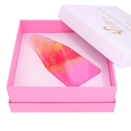 Lia Chahla London Rose Quartz Soap – Crystal Infused with Heart-Shaped Gemstone | Organic, Vegan, Handcrafted Natural Soap Bar for Body and Soul | Gift for Women (130 g, Rose Quartz)