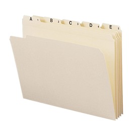 Smead 11777 Indexed File Folders, 1/5 Cut, Indexed A-Z, Top Tab, Letter, Manila (Set of 25)
