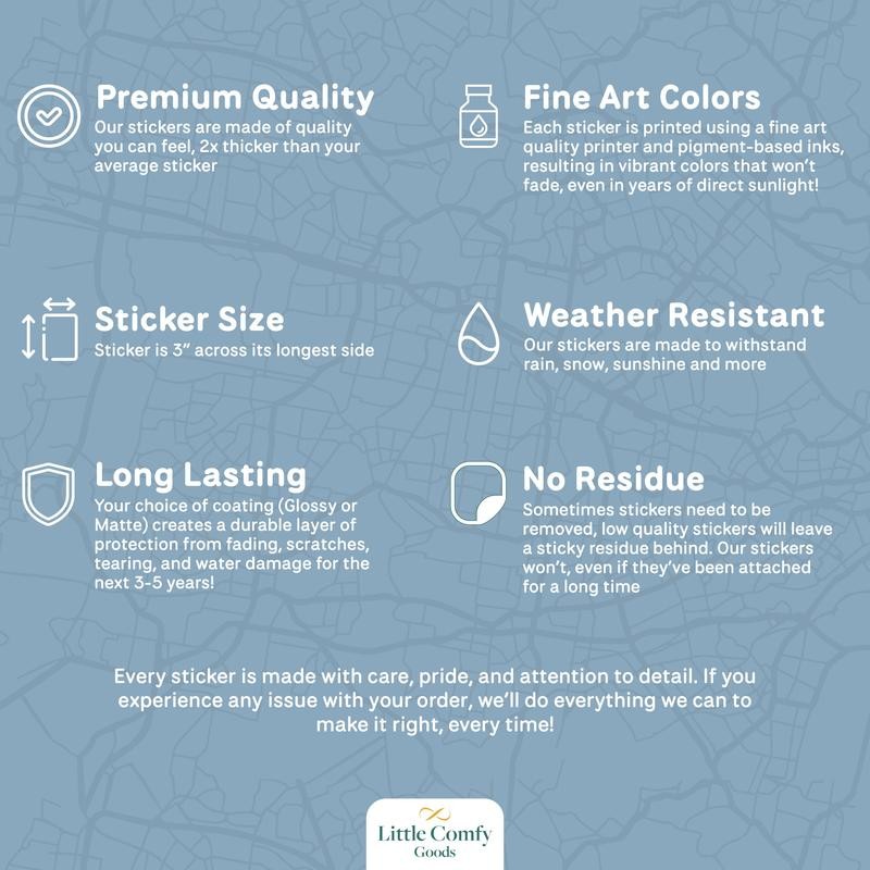 New Orleans, LA Sticker - Material: Glossy