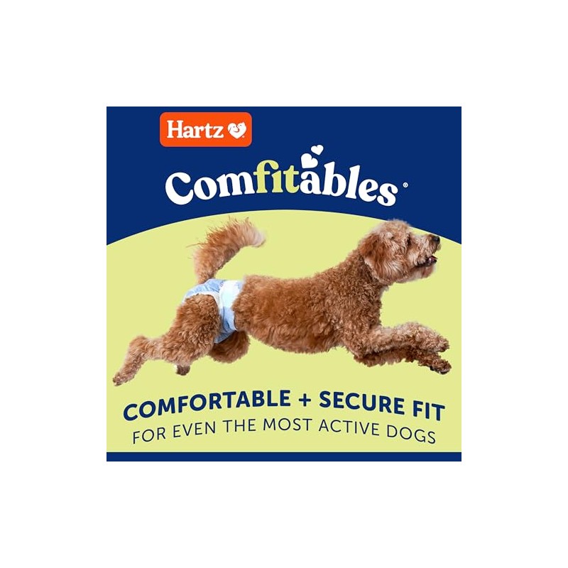 Hartz Comfitables Disposable Dog Diapers, Size Large 26 Count, Comfortable