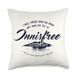 I Will Arise Go to Innisfree William Butler Yeats Ireland Throw Pillow