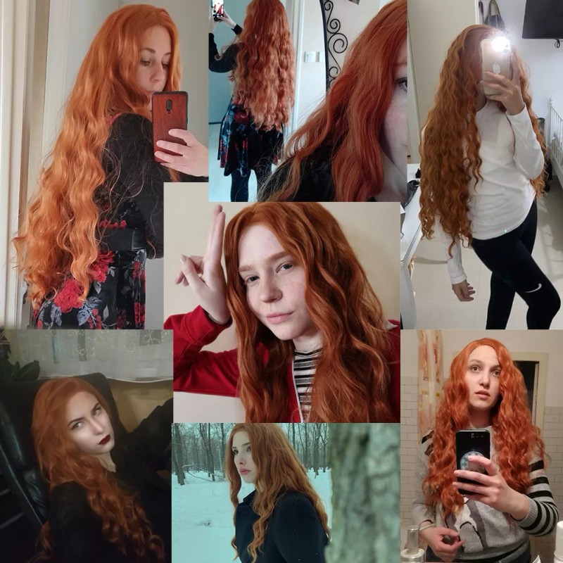 Mid Lit Pelucas De Encaje Sintético Para Mujer Pelucas Largas