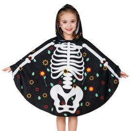 Harsever Halloween Costume, Children, Halloween Cosplay, Cape, Pumpkin, Skull, Ghost, Pleasure Skull, Halloween Costume, Pumpkin Costume, Poncho, Pumpkin, Cloak, Halloween Ghost, Grim Reaper, Pumpkin