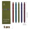 Ballpoint Pen - Pack of 5 Retractable and Portable Gel
