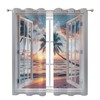 HDESDIS Sunset Ocean Beach Grommet Blackout Curtains for Bedroom, Tropical