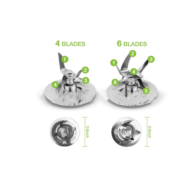 Practical Stainless Steel 6 Blades with Sealing Ring Juicer Blender