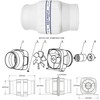 ipalmay DC 12V 4 Inch 270CFM Ventilator Marine Bilge Exhaust