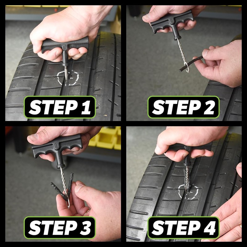 Slime 20133-95 Tyre Repair Tackle Kit, For All Tyres, Quick