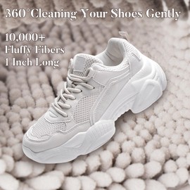 Generic 2Pcs Reusable Shoe Washing Machine Bag for Washer and Dryer, 2025 New 360 Cleaning Laundry Bag for Sneakers and Gym Shoes (Grey)