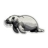 Manatee Patch – Embroidered Sea Animal Applique for Jackets, Bags,