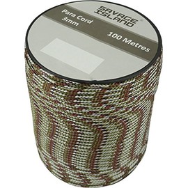 Savage Island 100m Reel Paracord 3mm, 30+Colors | Ideal for Crafting, DIY, Camping, Survival, Outdoor, Gadren | Tactical Cord Rope Roll