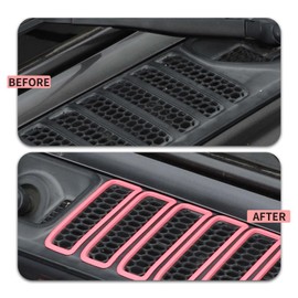 SQQP - Cubierta de ventilación para capó, cubierta de ventilación para Jeep Wrangler JL JLU y Gladiator JT 2018-2024, accesorios exteriores (rosa)