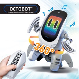 SilverLit YCOO Octobot - Interactive Kids Robot Toy with 6 Legs, LED Face, 15 Programmable Steps, 360° Movement, Light & Music Show, Perfect Educational Gift for Kids, Suitable for Ages 5+