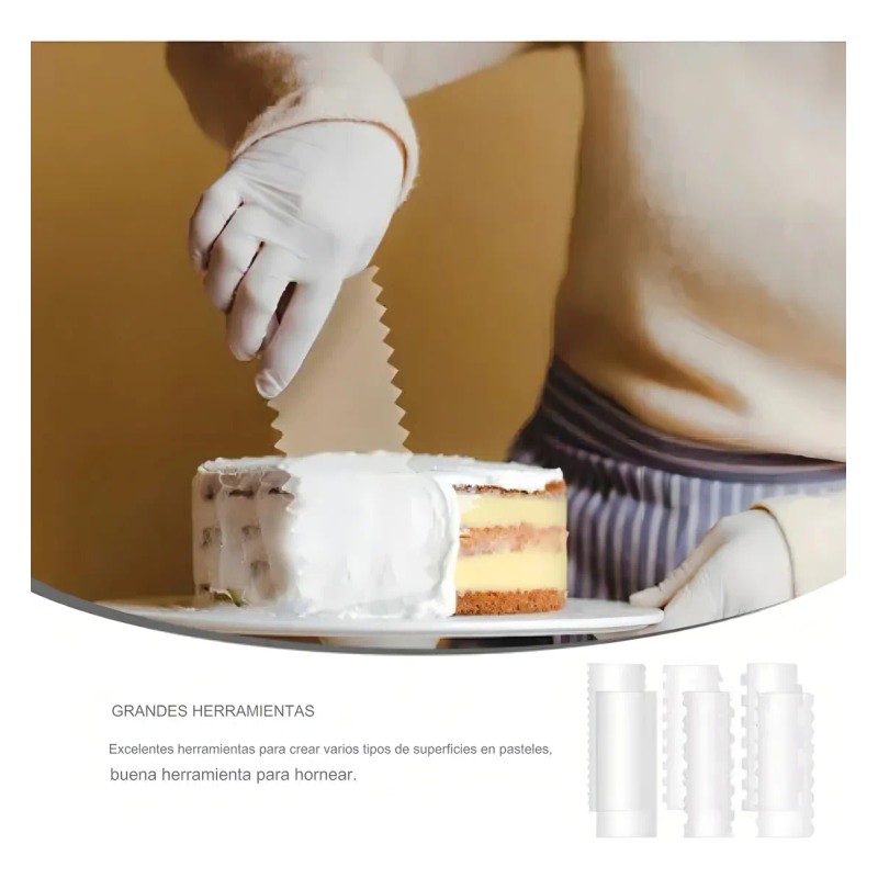 Set 6 Espátulas Swancooyu Acrílico Decoración Pasteles Raspadores Repostería