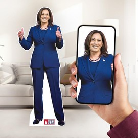 Kamala Harris Life Size Cardboard Cutout | Coroplast High Resolution Stand Up | Upload Your Own Photo - Perfect for Rallies, Harris Supporters, Parties, etc. - 6FT
