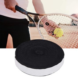 Soft Touch Non-Slip 10M Racket Grip Tape, Sweat Absorption Badminton Racket Towel Grip, Tennis Racket Outdoor Sports Tool for Badminton Racket(Black)
