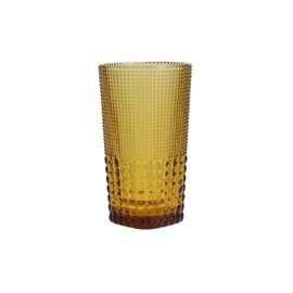 Fortessa Malcolm Iced Beverage Coctail Glass, 15-Ounce, Amber