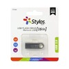 Memoria USB 16GB Flash 2.0 Stylos. Color Gris Metálico