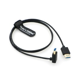 Alvin's Cables HDMI Cable 8K 2.1 High Speed Atomos Ninja V HDMI Monitor Right Down Cable for Z Cam E2 for Sony FS5 | FS7| Cameras A7S3 39.4" | 1m