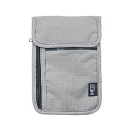 VOANZO Neck Pouch Neck Wallet Passport Pouch RFD Anti-Theft for Passport Smartphone Travel Document Passport Chest Pocket Neck Pocket -Gray