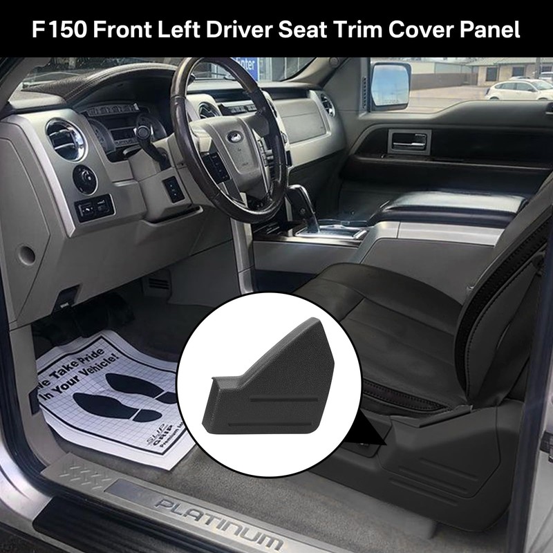 TKMD Driver Seat Trim Cover Panel Fits for 2009-2014 Ford