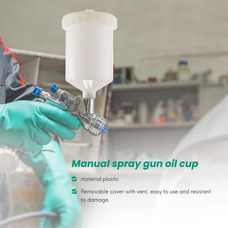 Cucioki 600Ml Plastic Hvlp Paint Cup Pot For Sata Sprayer