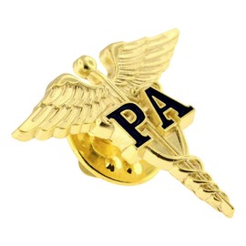 PinMart's Caduceus Nursing Enamel Lapel Pin - Ideal PA or Medical Assistant Badge - Patient Care Technician Accessories for Lanyards and Nursing Scrubs or CNA Graduation Gifts and Pinning Ceremonies
