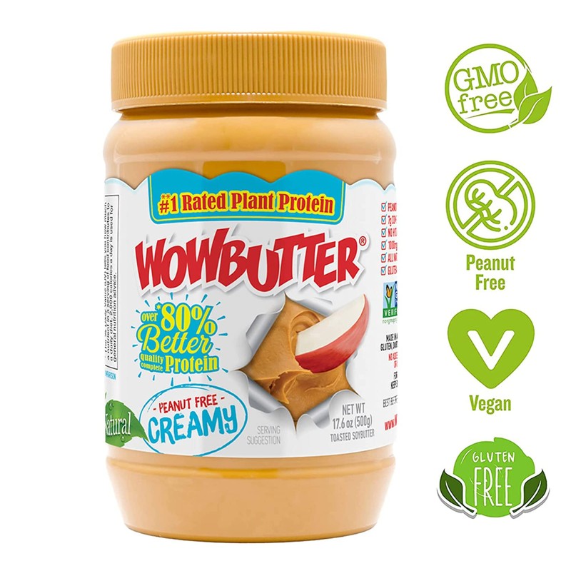 WOWBUTTER Natural Peanut Free Creamy, 1.1 Lb Jar (Pack of