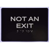 CAADASigns.com NOT an EXIT Sign Black (Aluminium, Black/Silver,S