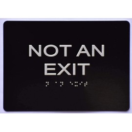CAADASigns.com NOT an EXIT Sign Black (Aluminium, Black/Silver,S