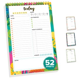 Decorably Daily Planner Pad with Schedule - Daily To Do List Notepad Tear Off, 52 Easy Tear-Off Sheets Daily Planner Sheets, 6.5x10in Things To Do Notepad, To Do List Pad, My Day Notepad, To Do Pad