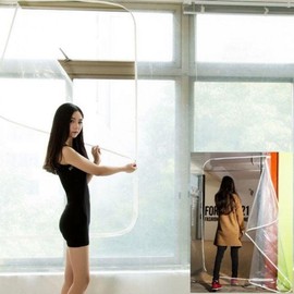 Odorless Balcony Window Draft Blocker & Insulation Vinyl Curtain Draft Sealer Transparent Balcony (Small)