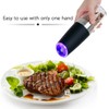 Homgeek Portable Automatic Electric Gravity Pepper Grinder Blue LED Light