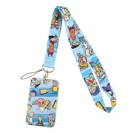 Edd n Eddy Classic Cartoon Ed Edd n Eddy Characters Blue ID Holder Lanyard Keychain