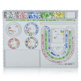 Knana Silicone Bead Boards for Jewelry Making - Bracelet Bead Board Beading Trays Jewelry Design Mat for Making Bracelets, Necklaces, DIY Design (Grey)