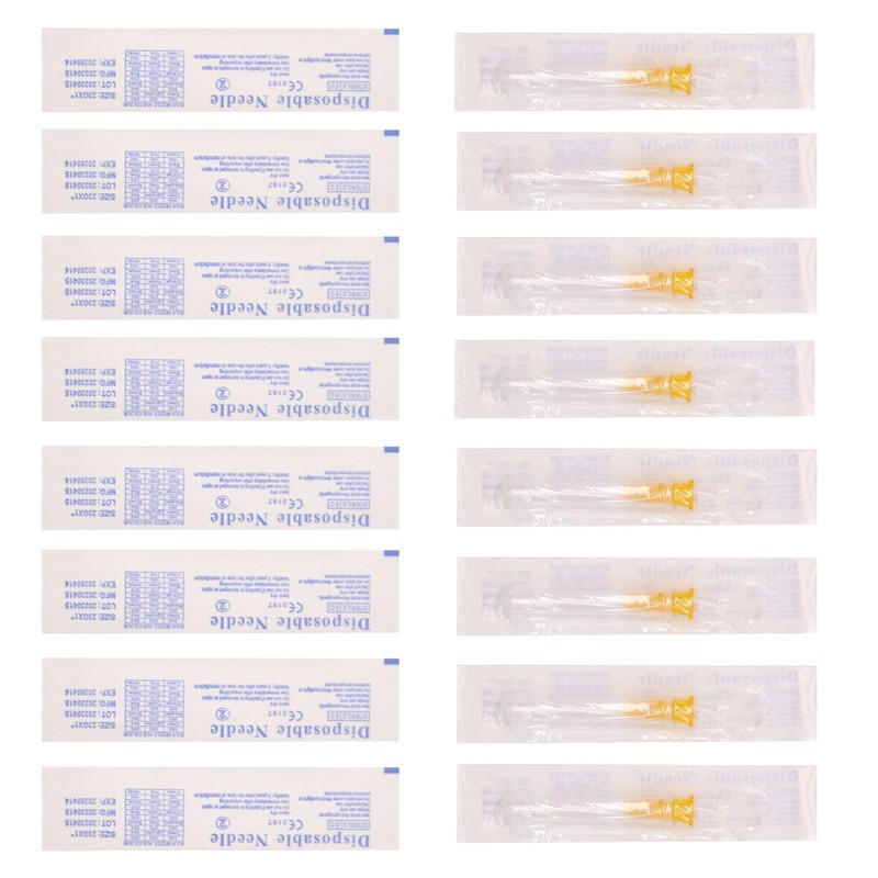 100Pack 25Ga 1 inch Needle for Scientific Labs, Individually Packaged