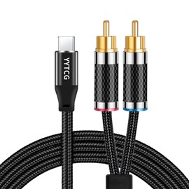 YYTCG HiFi USB C to RCA Audio Cable 3.28ft Type - C to Dual RCA Y Splitter