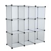 RILOOP Shelving System Cube Shelving Unit 9 Compartments Step Shelf