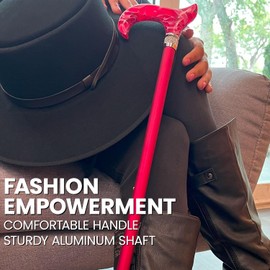 Royal RC Canes Stylish Walking Sticks – Rhinestone Collar Designer Adjustable Canes Colorful – Best Gift for Men and Women Light Weight Aluminum Shaft & Safe to Walk