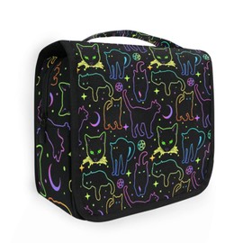 Hanging Toiletry Bag Witchcraft Black Cats Makeup Bag Travel bag for Toiletries Portable Toiletry Organizer Bags Toiletry Bag for Women Men, Travel-Essentials Toiletry Bag