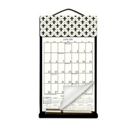 7" x 12" Wooden Refillable Calendar Holder Filled with a 2025 Calendar and Includes an Order Form Page for 2026 - Fleur DE LIS