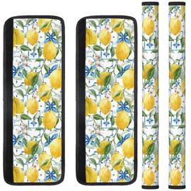 Bueutvel Lemon Refrigerator Door Handle Covers,Set of 4 Washable Replacement Kitchen Handles Decors Protector for Fridge Dishwashers Stove Bathroom Keep Off Stains Dust Fingerprint