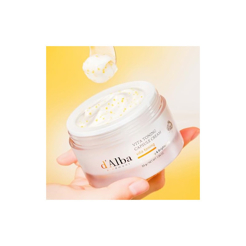 [d'Alba公式] ビタトーニングカプセルクリーム 55g - 美白 くすみ しみ 小じわ 透明感 ツヤ