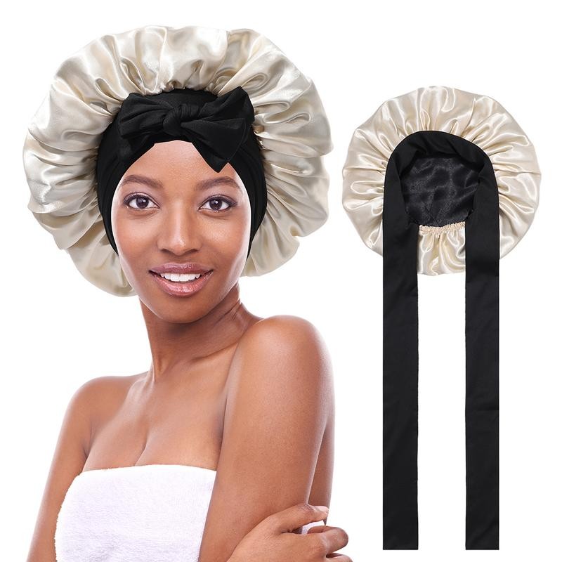 AWAYTR Satin Bonnet Silk Like Bonnets for Sleeping Sleep Cap