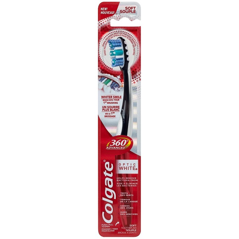 Colgate 360 Degree Advanced Optic White Toothbrush, Soft