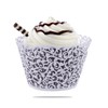 Wedding Decor 100 Pcs Silver Cupcake Cases Holders Muffin Containers