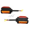 DUNTUO Amber + Red LED Trailer Fender Light Double Face